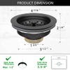 Black Sink Drain 3-1/2 Inch Matte Black Kitchen Sink Drain