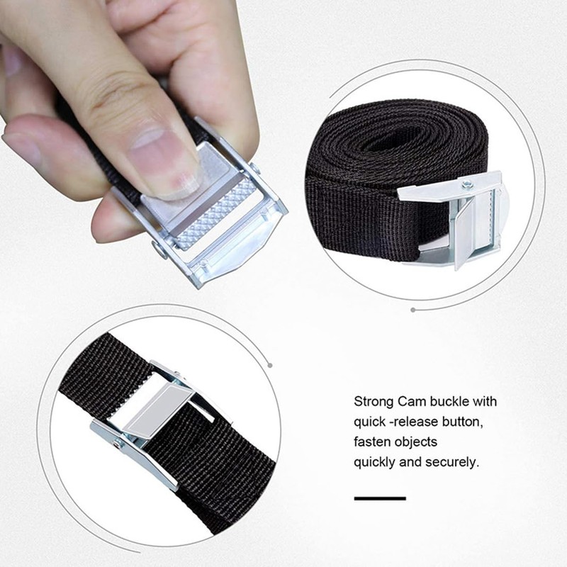 JTKREW 2 x 2 m lashing straps, zinc alloy snap