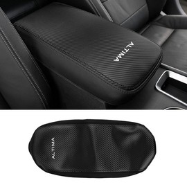 LEXLEY Armrest Box Cover Center Console Pad Waterproof Anti-Scratch Leather Protector Covers For Nissan Altima 2013-2018-Carbon fiber