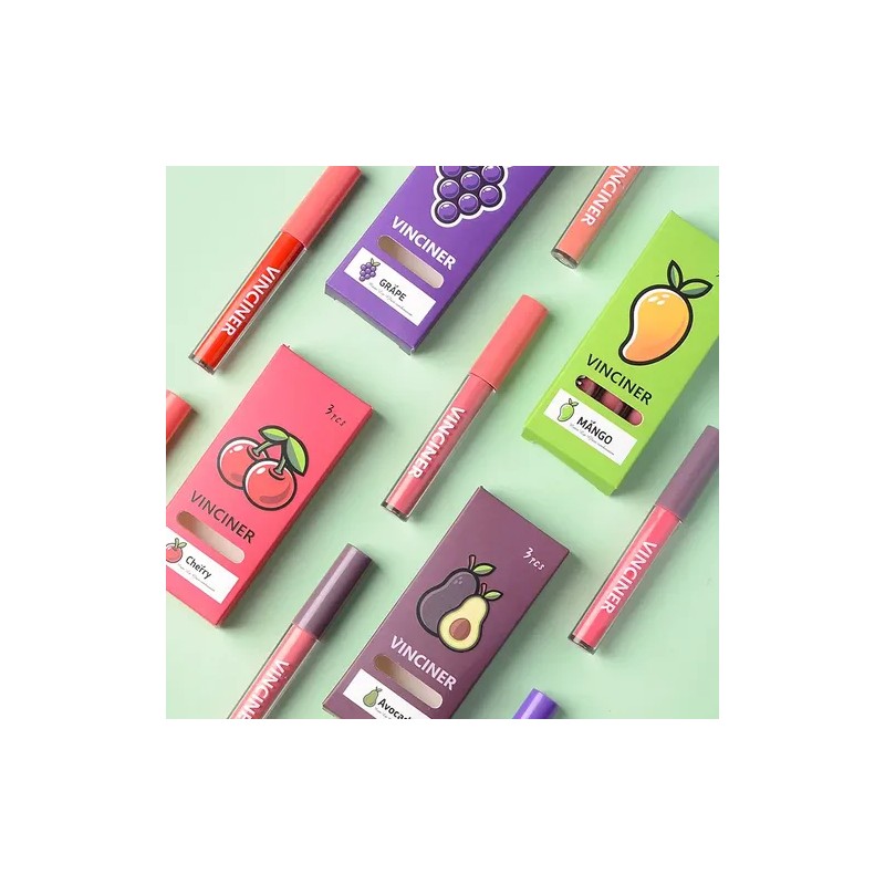 Set De 3 Brillos De Labios, Hidratante Balsamo Labial