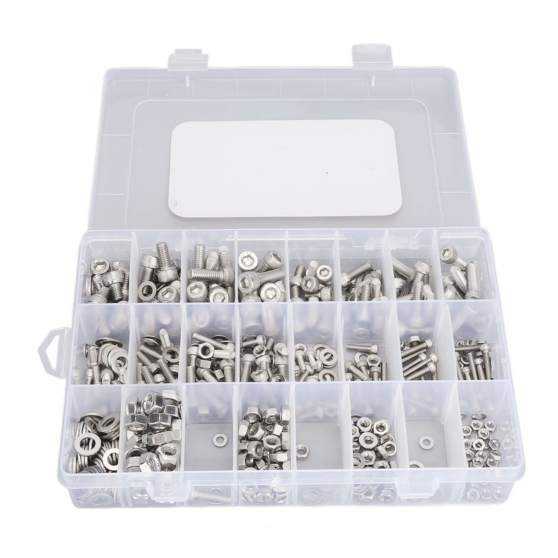 520Pcs Bolts Nuts Assortment Kit Metric M3 M4 M5 M6