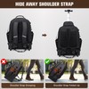 Rolling Tool Backpack Heavy Duty, 43 Pockets Tool Backpack with