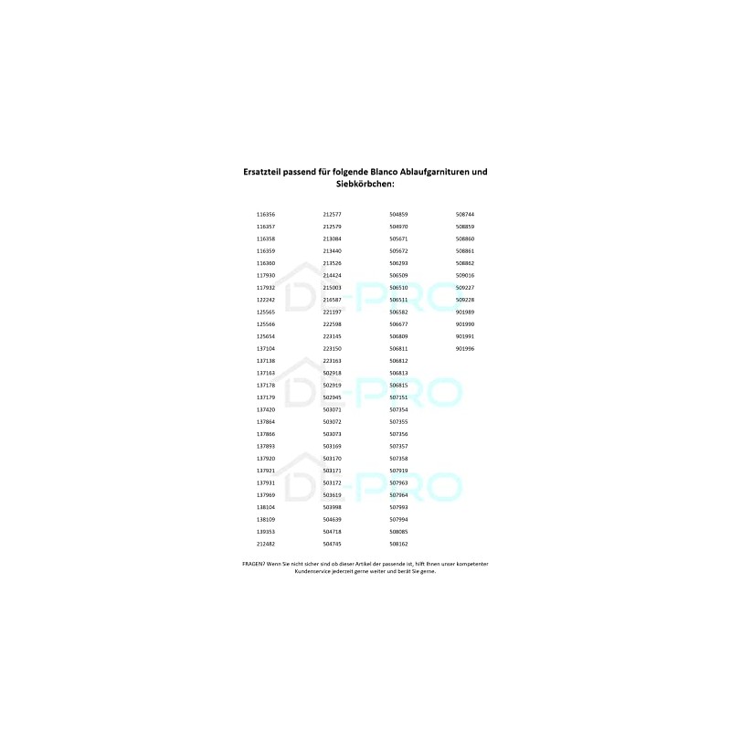 DL-pro Seal 42/35 mm Diameter for Strainer Basket Sealing Ring
