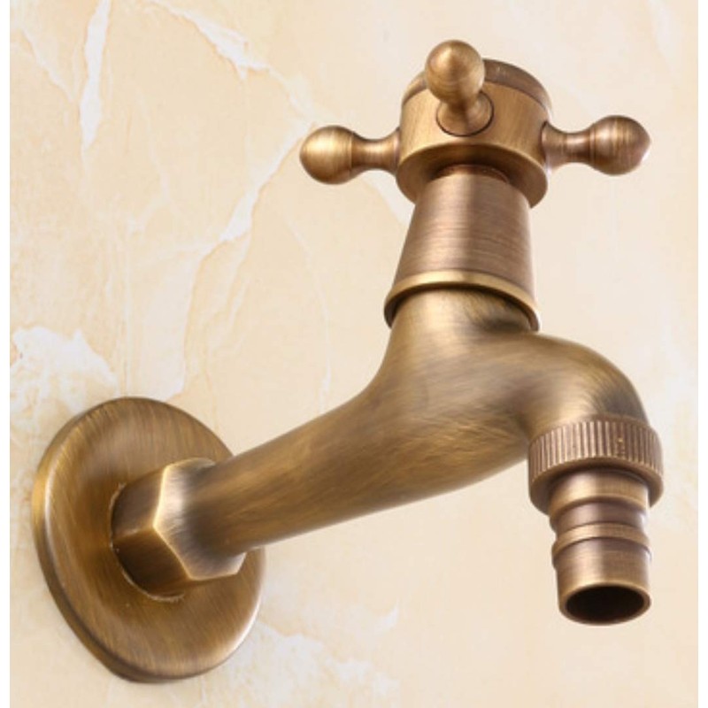 HappyHome Antique Retro Faucet Brass Lavatory Faucet Bathroom Faucet, Gardening