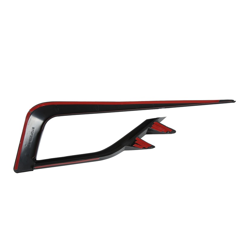 Pair Front Fog Light Lamp Eyebrow Trim Glossy Black for
