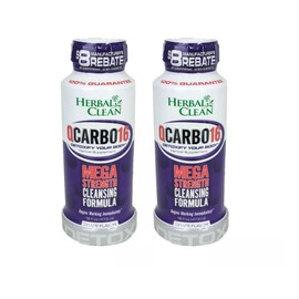 Herbal Clean 2-Pack Herbal Clean Qcarbo16 Mega Strength Cleansing Detox, 16oz, Grape Flavor