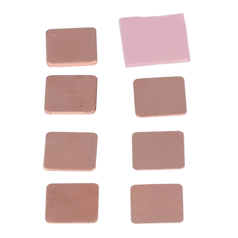70PCS Copper Heatsink Sheets with 10PCS Silicone Pads Cooling Thermal