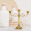 Metal Candle Holder 3 Arms High Gloss Retro Exquisite Candlestick