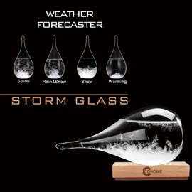 Christmas gifts Storm Glass Weather Forecaster Water Drop Weather Predictor Creative Forecast Nordic Style Decorative Weather Glass (Large)