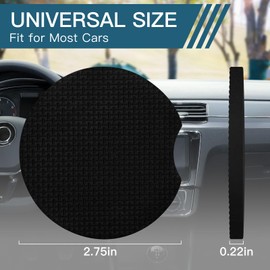 Ohok Car Cup Holder Coasters Pack of 2 Anti Slip Absorbent Insert Coaster Rubber Car Coaster for Cup Holders with A Finger Notch for Most Car Interior Cute Car Assecories for Women (Flower and Bird)