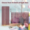 Crochet Hook Sharpener Head 16 Pieces Crochet Hook Set with
