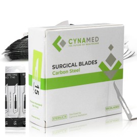 Cynamed Box of 100 Scalpel Sterile Blades Carbon Steel Individually Foil Wrapped
