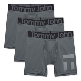Tommy John Men’s Underwear, 360 Sport Trunks with Contour Pouch, Mid-Length 6" Inseam, Moisture Wicking Underwear, Soft Breathable Stretch Waistband Boxer Briefs Mesh Quick Dry (Turbulence, Medium)