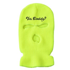 YAMEE Winter Hat Balaclava Women Men 3-Hole Full Mask Ski Mask Warm Winter Balaclava for Outdoor Sports Beanie Balaclava Knitted Hat Men, 1/Green-1
