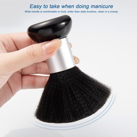 Barber Neck Duster - Dust Brush for Nails - Nail Tool, Hairdressing Broken Hair Cleaning Brush for Barber Shop, Soft Nylon Bristles