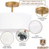 Bargeni Semi Flush Mount Ceiling Light,13 inch Drum Ceiling Light