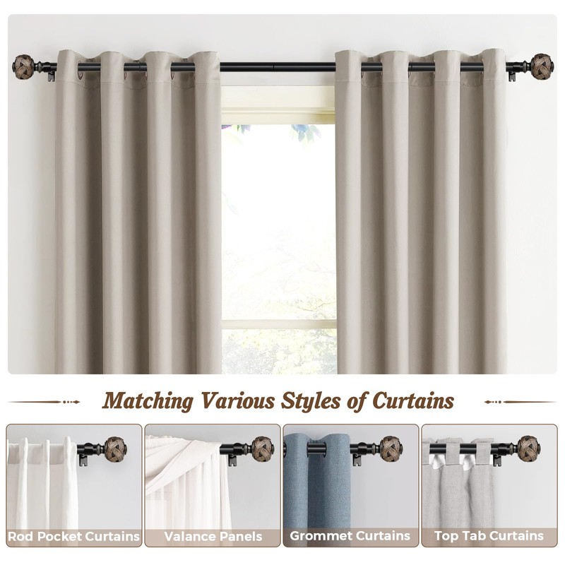 Curtain Rods 32 to 58 Inches (2.6 to 4.8 ft),