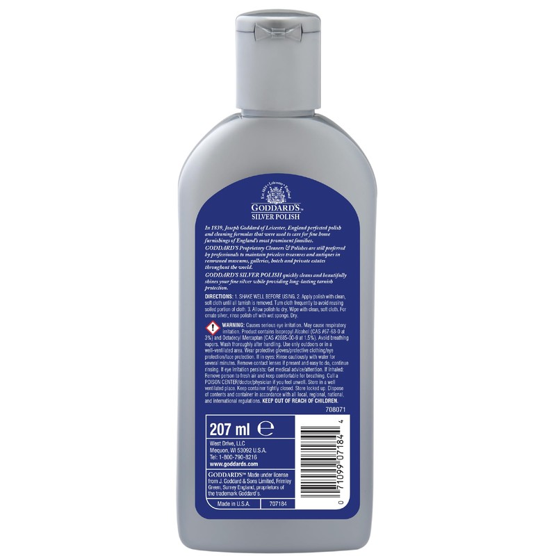 Goddard's Silver Polish for Sterling and Silver Plate, Liquid Cleaner