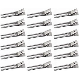 Pinza Pelo DIY de 4, 5cm, Hierro, Plata, 50 Piezas Diseño de Horquilla Doble, Firme y Ligero, No Deja Marcas ni Enredos, para Peinado Manual
