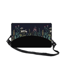 Ruhuayoupin Airplane Foot Rest Comfortable Travel Footrest Accessories Adjustable Foot Hammock for Plane,Ergonomic Airplane Travel Essentials,Portable Office Desk Foot Rest(Subtle Flower)