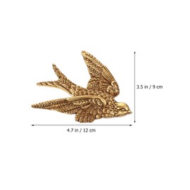 Happyyami Swallow Wall Hanging Metal Decor Decoration for Home Rustic Ornaments Wedding Decor Rustic Wedding Decor Flying Birds Wall Art Swallow Wall Decoration The Bird 3d Golden Household