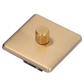 Dimmer Light Switch Stainless Steel Golden Colour Elegant Scratch-Resistant Durable Brushed Brass Switch AC220V 3.63A 500W Dimmer Light Switch (Monotone Light)