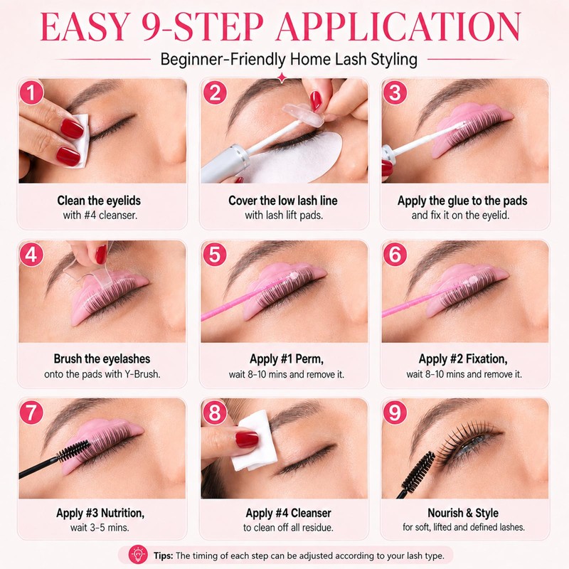 Lash Lift Kit,Lash Perm with Complete Tools,Eyelash Lift Long-lasting Effect,Quick