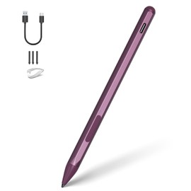 Stylus Pen for HP Envy X360 Pavilion X360 Specter X360 Spectre X2 Envy X2 Rechargeable MPP 2.0 Tilt Active Pen with 4096 Pressure Sensitivity, Palm Rejection, Tpye-c Charge, Red