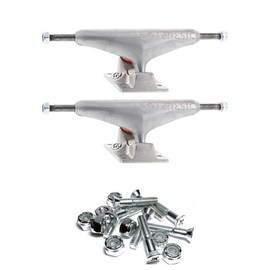 Grind King Truck Co. Disruptor Raw Skateboard Trucks - 5.5" Hanger 8.0" Axle with 1" Chrome Hardware - Bundle of 2 Items