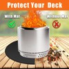 Round Fire Pit Mat Compatible with Solo Stove Bonfire, Accessories