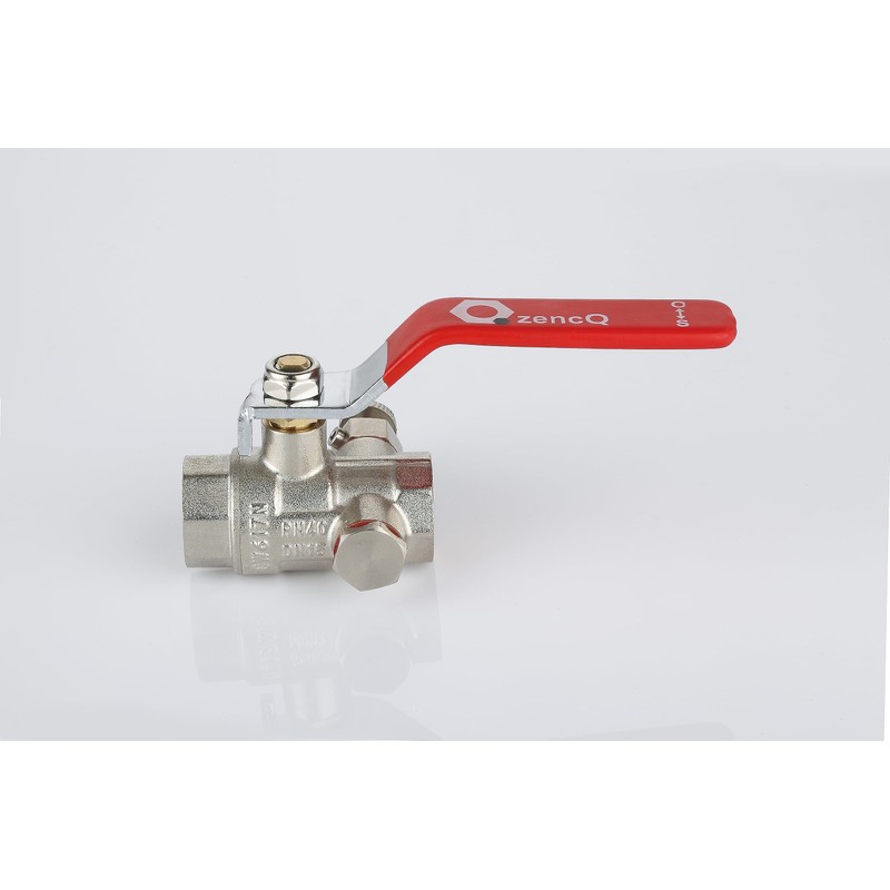 zencQ Ball Valve with Drain 1/2 Inch FF
