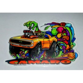 CHEVY CAMARO STICKER  Hot Rod Muscle Car Vintage Style Decal Evel Al's Designs