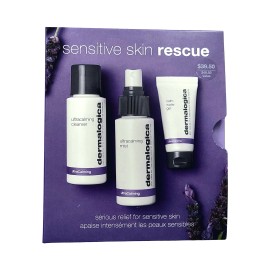 Dermalogica Sensitive Skin Rescue Kit, 3 Pc 1.7oz Ultracalming Cleanser, 1.7o...