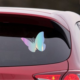 NBFU Decals Butterfly Animal Art 11 (Holographic Opal Purple) (Set of 2) Premium Waterproof Vinyl Decal Stickers for Laptop Phone Accessory Helmet Car Window Bumper Mug Tuber Cup Door Wall Decoration