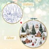 JKJG Christmas Embroidery Kit for Beginners,Christmas Gifts for Friends,DIY Christmas