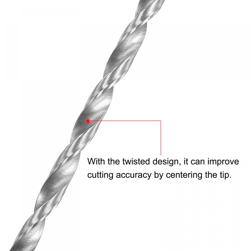 sourcing map 2 pieces HSS twist drills (high-speed steel) extra