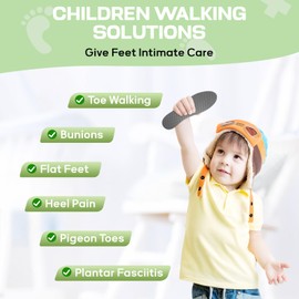 Carbon Fiber Insole for Kids to Correct Children's Tip Toe Walking(1 Pair), Carbon Fiber Foot Plate for Healthy Walking Habits, Broken Toe or Foot Recovery, Rigid Shoe Insert for Toddlers and Big Kids