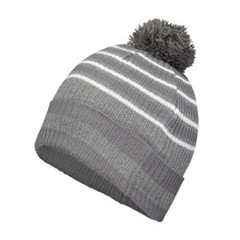 Holloway Spirit Pom Beanie, Graphite/Heather Grey/White