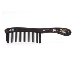 TAN MUJIANG Wooden Comb, Hair Care, Premium Set, Anti-Static Comb, Teeth, Lotus Word, Case Included