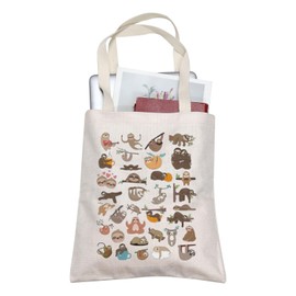 Funny Sloth Tote Bag Sloth Lovers Gift For Sloth Fans Sloths Merch Cute Sloth Gift Animal Sloth Canvas Tote Sloths Life Bag (CANVAS, Sloth Tote CA)