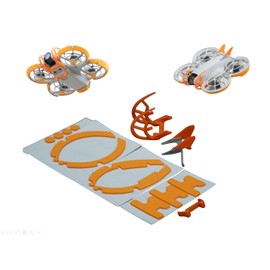 NEO Drone Protection Set for DJI Neo, 360° Anti-Collision Accessories Skin with Bumper Ring, Tail Wing, Battery Protector, ABS+EVA Material (Orange)