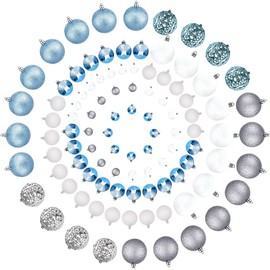 AORTD 100-Pack Christmas Ball Ornaments, Shatterproof Christmas Ornaments Set, Xmas Seasonal Decorative Pendants for Christmas Tree Party Holiday Indoor Outdoor Decor