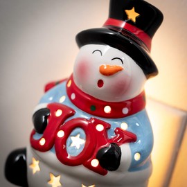 Sullivans Whimsy Joy Snowman Nightlight, Christmas Plugin Nightlights, Holiday Night Light Christmas Decorations for Hallway, Bedroom and Bathroom
