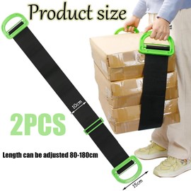 2 PCS Lifting Straps for Movers Adjustable Furniture Moving Straps, Single or Multi-Person Furniture Lifting Straps, Lifting Straps for Heavy Objects for Furniture Boxes Carton Mattress