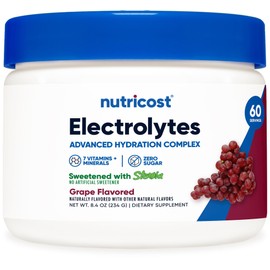 Nutricost Nutricost Electrolyte Complex Powder (60 Servings, Grape) - Hydration Supplement Drink Mix with Vitamins and Minerals