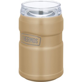 Thermos Outdoor Series Cold Can Holder for 11.8 fl oz (350 ml) Cans, 2-Way Type, Sand Beige ROD-0021 SDBE