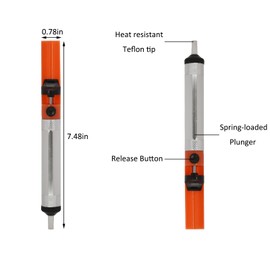 NORYEEBRAN Solder Sucker Desoldering Pump Soldering Iron Auxiliary Tool Manual Desoldering Suction Pump Vacuum Pump Solder Removal Tool Orange