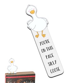 Cute Goose Bookmark Gifts for Girls Boys Kids, Stocking Stuffers for Teen Girls Boys, Christmas Bookmarks Gift Reading Accessories, Funny Gag Gifts for Book Lovers Readers, Booktok Gift, Bookish Items