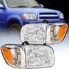 Nilight Headlight Assembly for 2005 2006 Toyota Tundra 4 Door