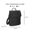 Zwei Unisex Backpack, Nubuck black
